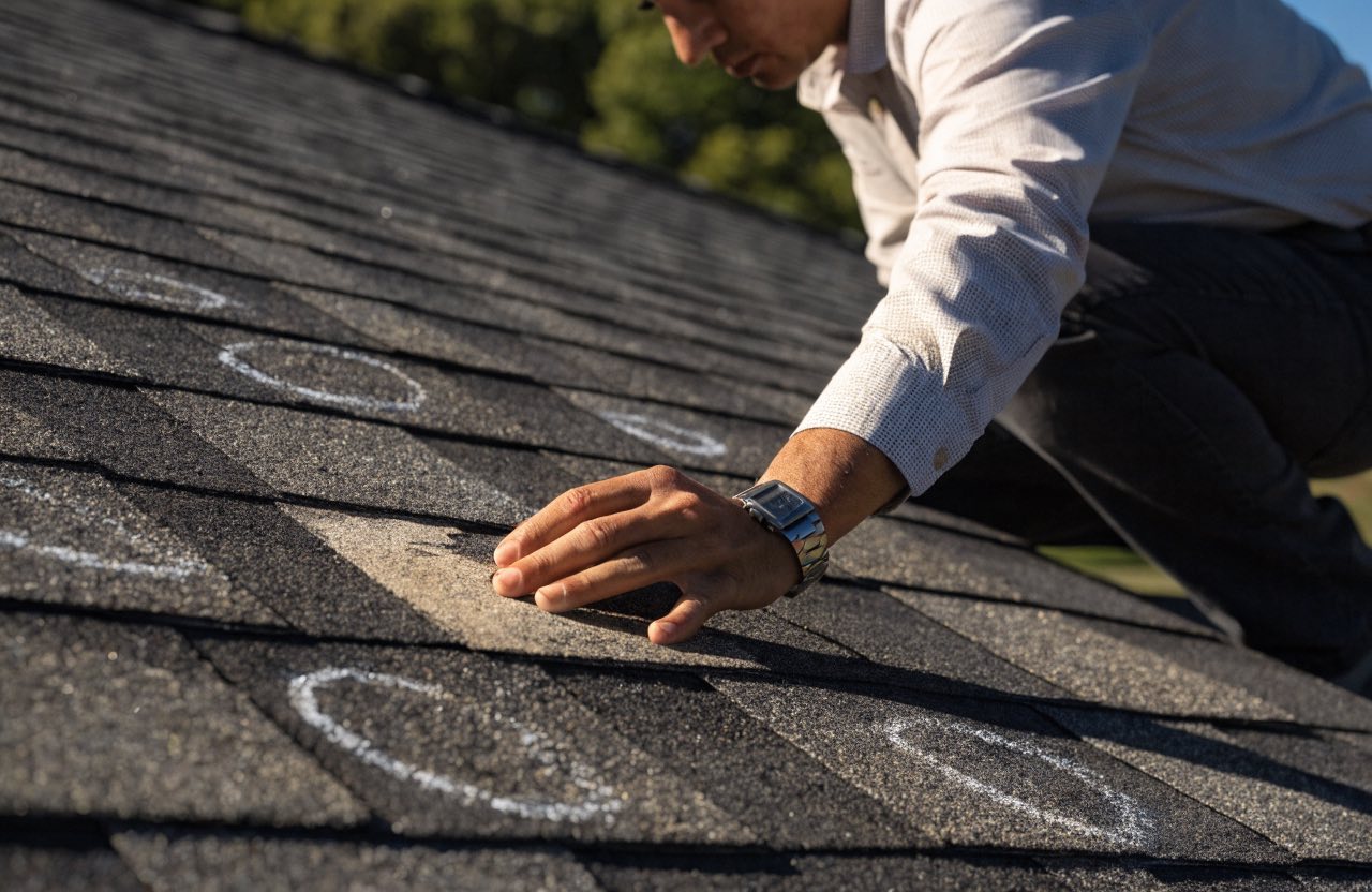 Storm Damage Roof Repair work underway in Little Rock